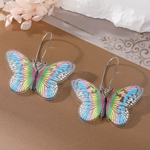 Ethnic Style Butterfly Plastic Resin Women's Drop Earrings 1 Pair