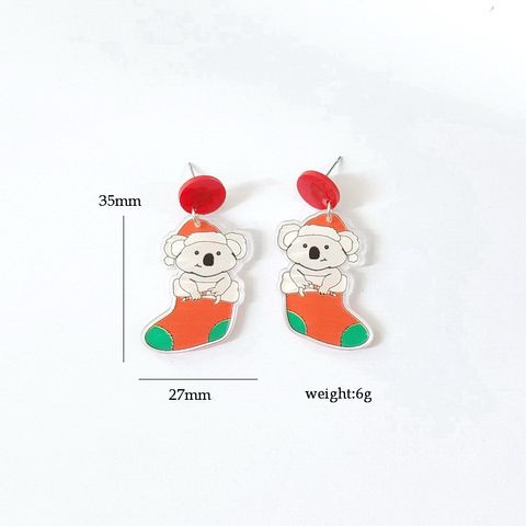 Simple Style Cartoon Letter Arylic Stoving Varnish Women's Drop Earrings 1 Pair