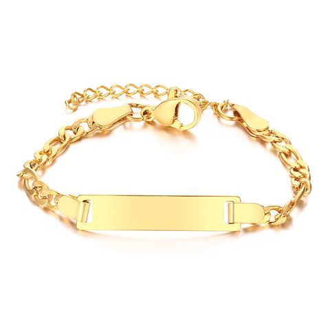 Simple Style Geometric 201 Stainless Steel Plating 18K Gold Plated Kid'S Bracelets
