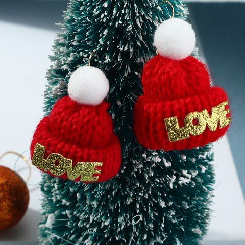 1 Pair Fashion Christmas Hat Braid Knit Ear Hook
