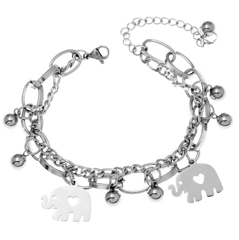 Fashion Elephant Stainless Steel Plating Bracelets 1 Piece