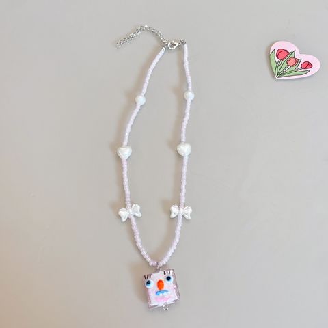 Cute Heart Shape Beaded Beaded Artificial Pearls Women's Necklace
