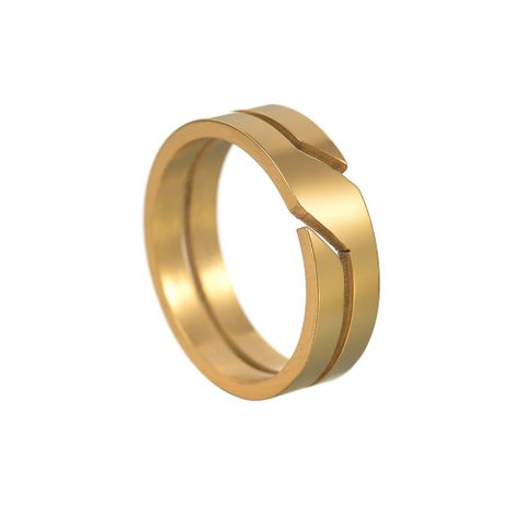 Fashion Round Stainless Steel Plating Rings