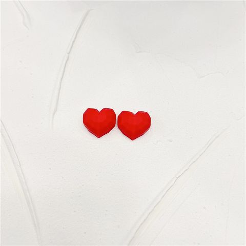 Estilo Simple Animal Forma De Corazón De Plástico Epoxi Pendientes De Mujer 1 Par