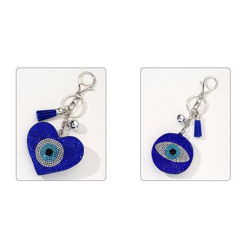 Fashion Devil's Eye Alloy Plating Artificial Diamond Bag Pendant Keychain 1 Piece