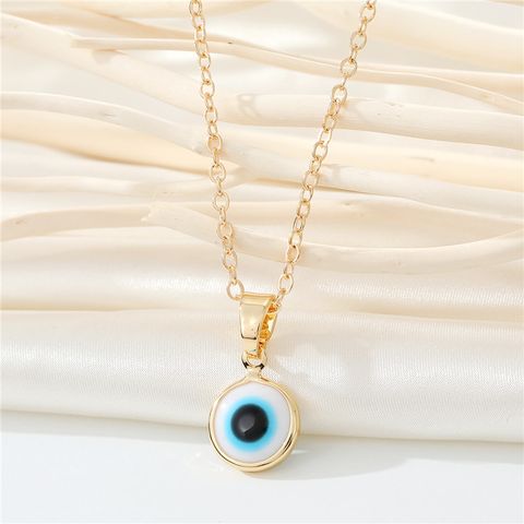 Fashion Devil's Eye Alloy Unisex Pendant Necklace 1 Piece