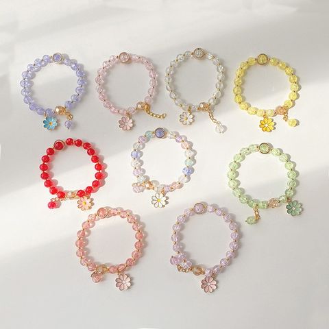 Fashion Flower Crystal Polishing Women's Bracelets 1 Piece