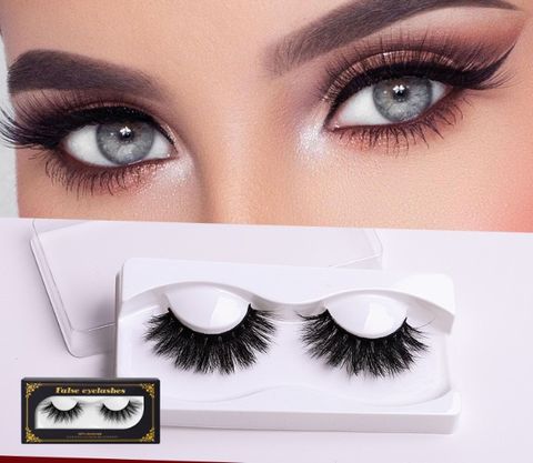 Natural Long Thick Mink Hair False Eyelashes One-pair Package Wholesale