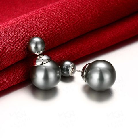 Mode Geometrisch Legierung Überzug Künstliche Perlen Frau Ohrstecker 1 Paar