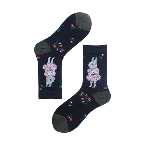 Women's Cartoon Style Animal Color Block Cotton Ankle Socks