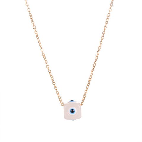 Fashion Devil's Eye Alloy Resin Unisex Pendant Necklace