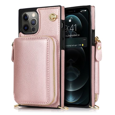 Simple Style Solid Color Pu Leather   Phone Accessories