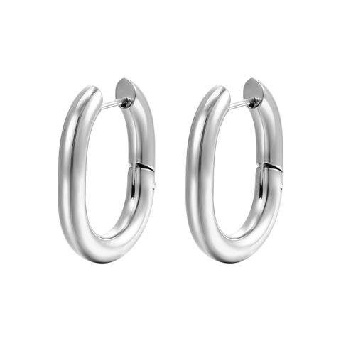 Fashion U Shape Stainless Steel Plating Earrings
