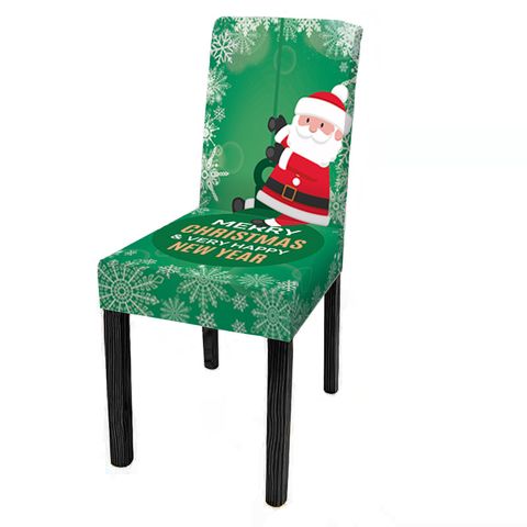 Christmas Cute Cartoon Polyester Chair Cover