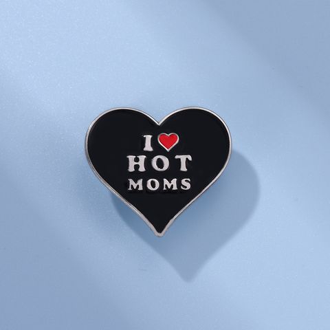 Fashion Letter Heart Shape Alloy Plating Unisex Brooches