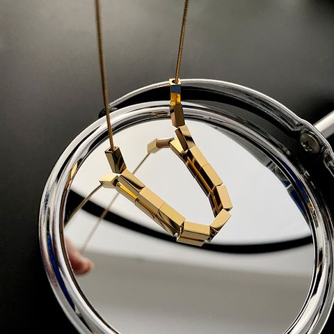 Fashion Geometric Titanium Steel Tassel Necklace 1 Piece