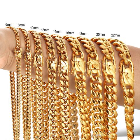 Fashion Solid Color Stainless Steel Bracelets Necklace 1 Piece