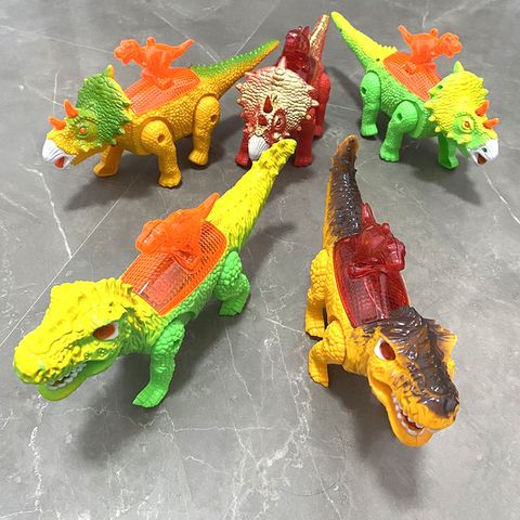 Cute Children's Electric Light Music Rope Tyrannosaurus Triangle Dinosaur Toy