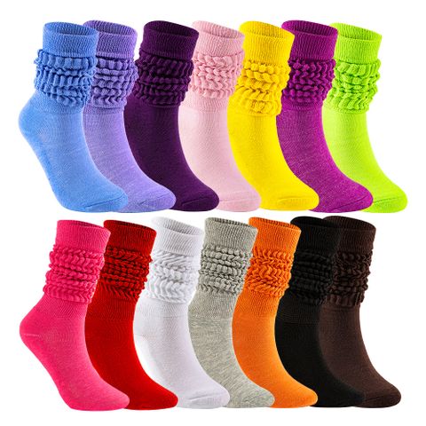Unisex Fashion Solid Color Polyester Cotton Polyester Crew Socks