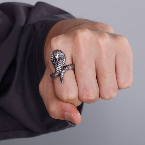 Fashion Snake Stainless Steel Rings 1 Piece