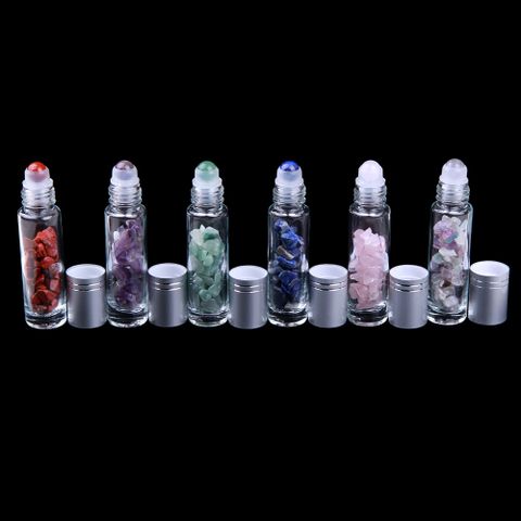 Natural Semi Precious Stone Jade Roller Ball Crushed Glass Roller Bottle