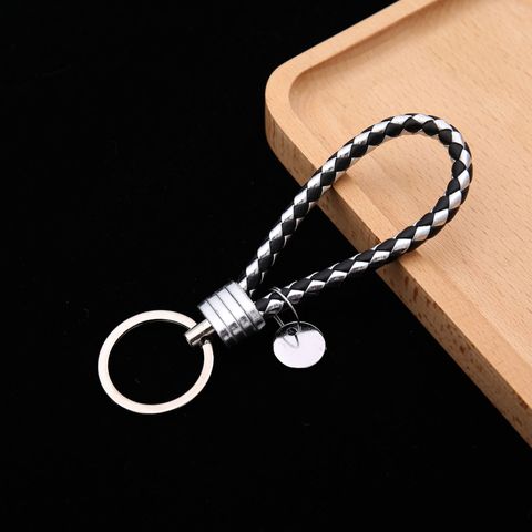Simple Style Solid Color Pu Leather Unisex Bag Pendant Keychain 1 Piece