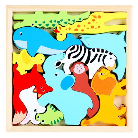 Cartoon Animal Wooden Educational Toys 3d Puzzle Model Puzzle