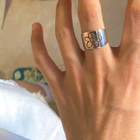Fashion Flower Butterfly Daisy Alloy Enamel Plating Women's Open Ring Rings