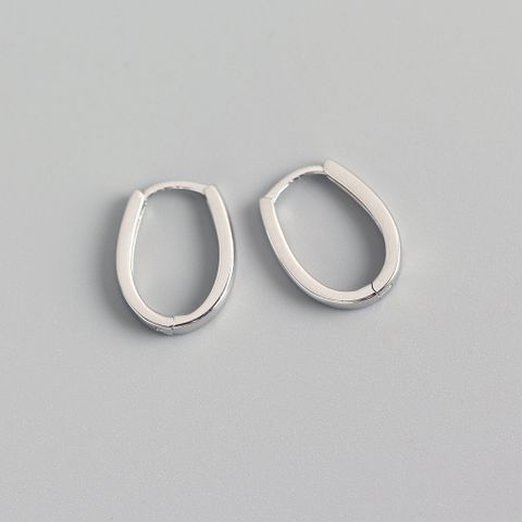 Fashion U Shape Sterling Silver Earrings 1 Pair