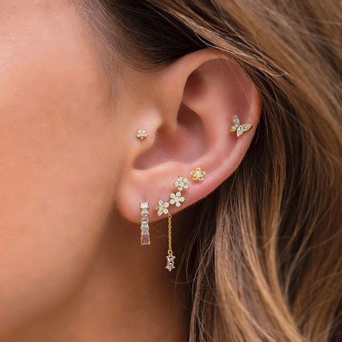 Wholesale Jewelry Romantic Star And Moon Butterfly Earrings Set Nihaojewelry