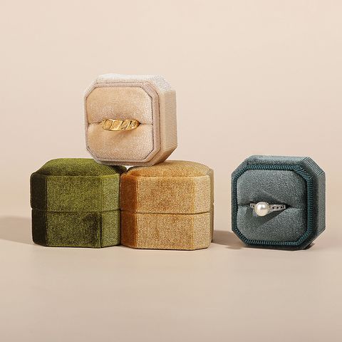 Fashion Solid Color Corduroy Jewelry Boxes