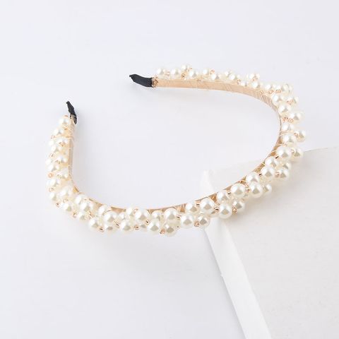 Korean Woven Pearl Thin Headband Wholesale Nihaojewelry