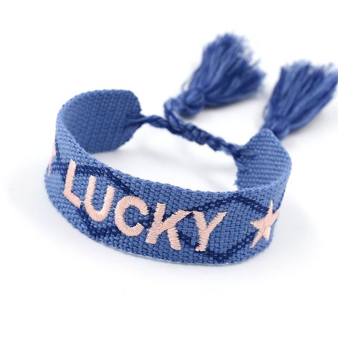 Simple Style Letter Cloth Unisex Bracelets 1 Piece