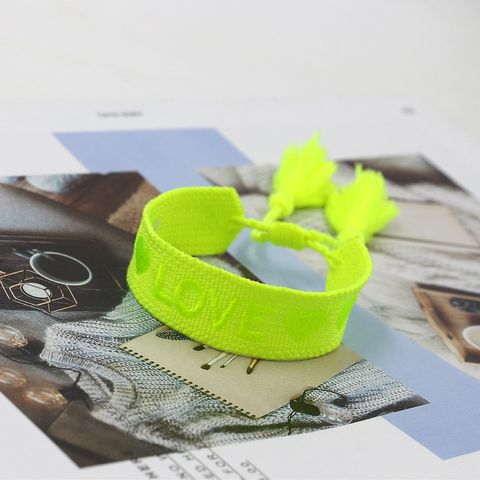 Simple Style Letter Cloth Unisex Bracelets 1 Piece