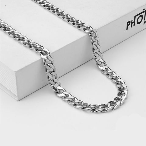 Simple Style Geometric Titanium Steel Polishing Unisex Necklace
