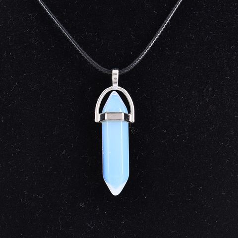 Fashion Solid Color Natural Stone Pendant Necklace 1 Piece