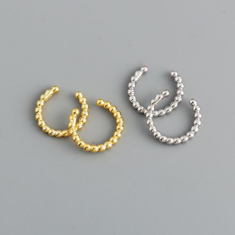 1 Pair Fashion C Shape Plating Sterling Silver Ear Clips