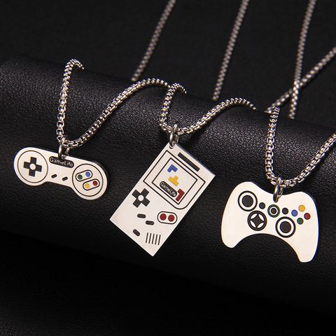Mode Gamepad 201 Edelstahl Emaille Unisex Halskette Mit Anhänger