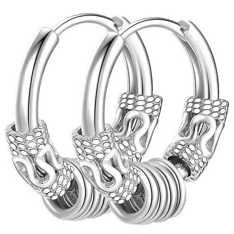 1 Piece Fashion Dragon Plating Stainless Steel Earrings