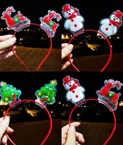 Cartoon Style Christmas Tree Snowman Plastic Hair Band 1 Piece