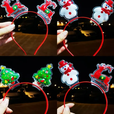 Cartoon Style Christmas Tree Snowman Plastic Hair Band 1 Piece