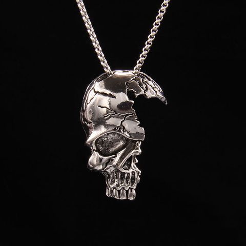 Wholesale Jewelry Fashion Skull 201 Stainless Steel Zinc Alloy Pendant Necklace