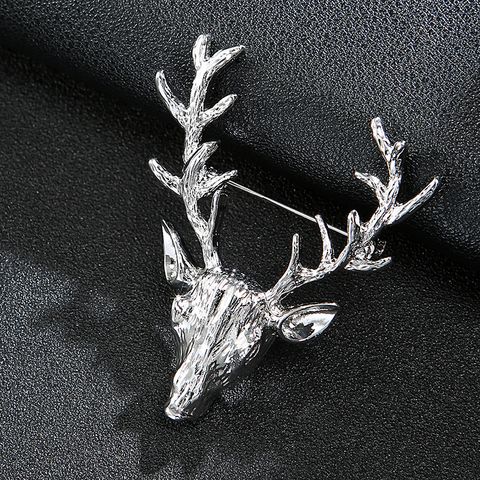 Cute Christmas Hat Santa Claus Elk Alloy Plating Men's Brooches