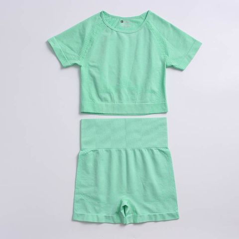 Fashion Solid Color Nylon Cotton Blend Tracksuit T-shirt Tops Vest Straight Pants