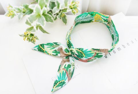 Retro Tropical Rainforest Rabbit Ears Hair Band Wholesale Nihaojewelry