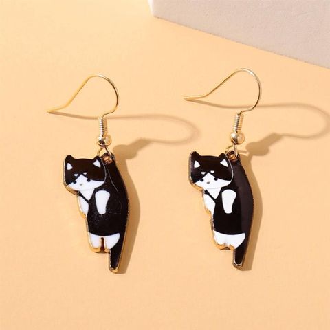 Cute Cat Alloy Women's Drop Earrings 1 Pair