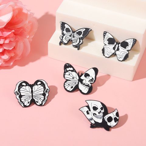 Fashion Butterfly Skull Alloy Plating Unisex Brooches