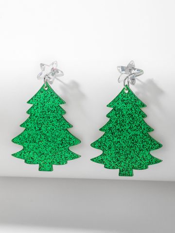 1 Pair Cute Christmas House Enamel Arylic Drop Earrings