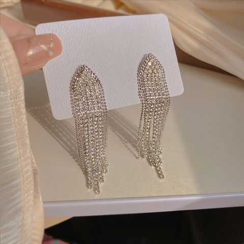 Fashion Geometric Alloy Inlay Rhinestones Women's Drop Earrings 1 Pair