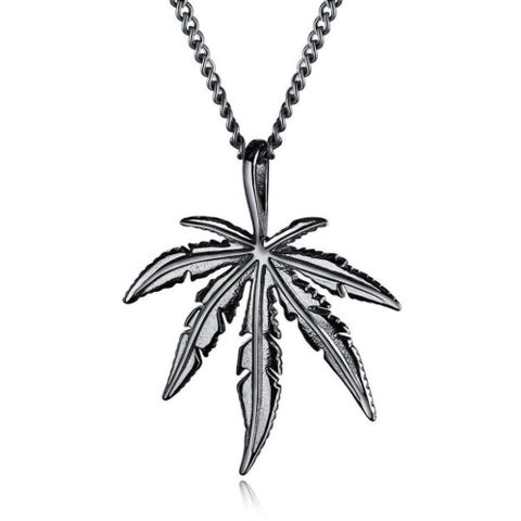 Fashion Maple Leaf Alloy Plating Unisex Pendant Necklace 1 Piece